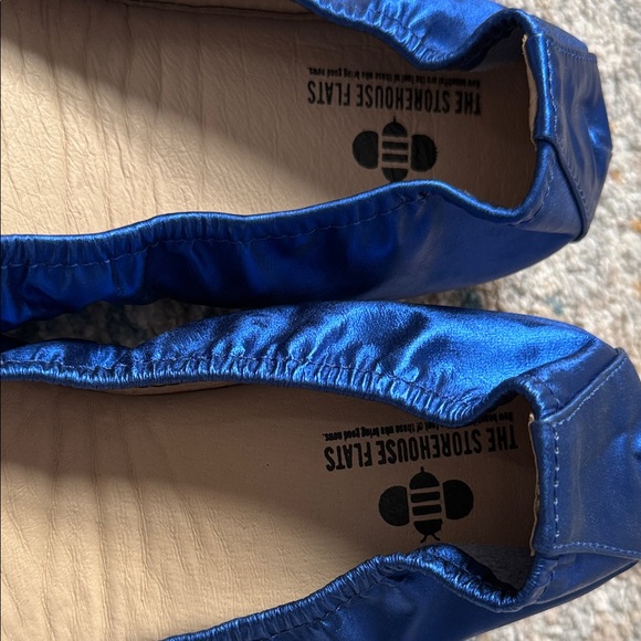 Shiny Blue Ballet Flats - Picture 4 of 4